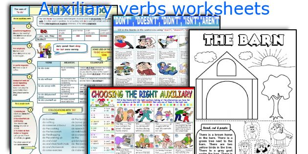 Auxiliary verbs worksheets