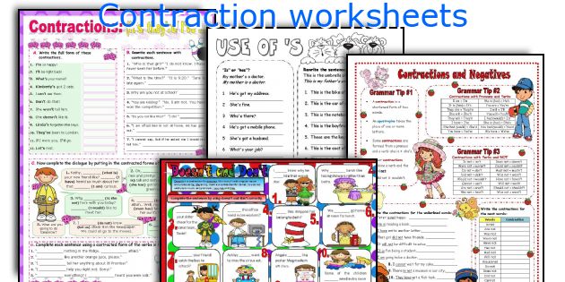 Contraction worksheets