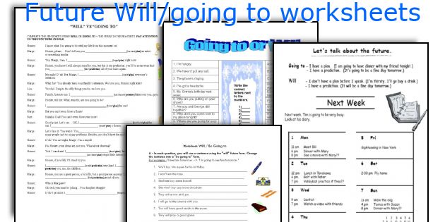 Future Will/going to worksheets