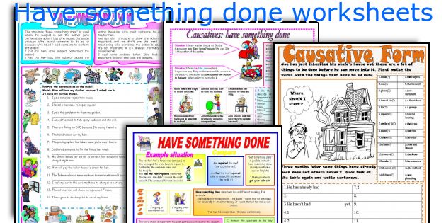 Have something done worksheets