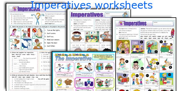 Imperatives worksheets