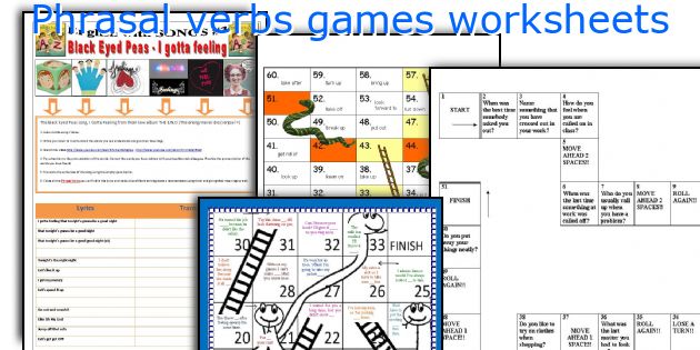 Phrasal verbs games worksheets