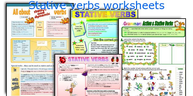 Stative verbs worksheets