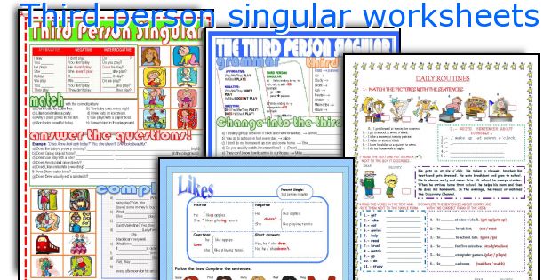 Third person singular worksheets