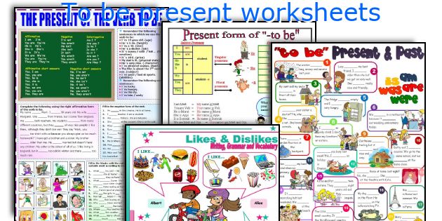 To be present worksheets