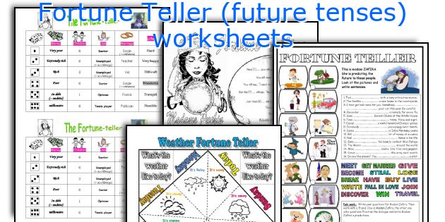 Fortune Teller (future tenses) worksheets