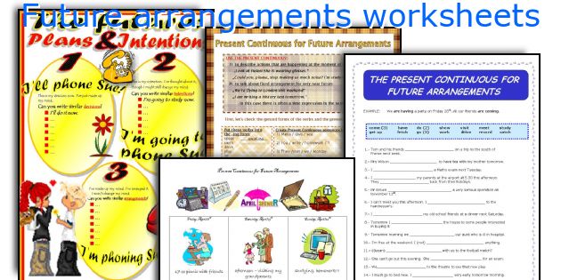 Future arrangements worksheets