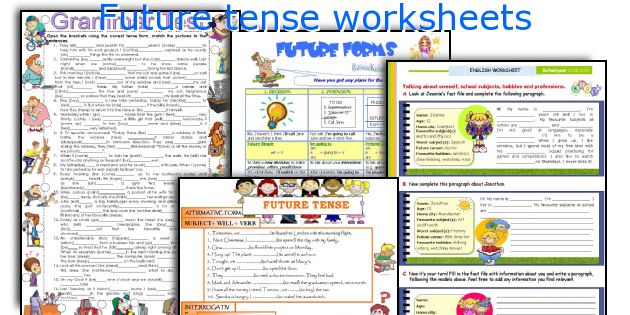 Future tense worksheets