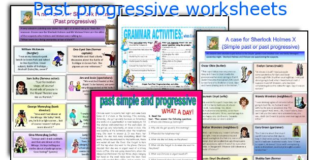 Past progressive worksheets