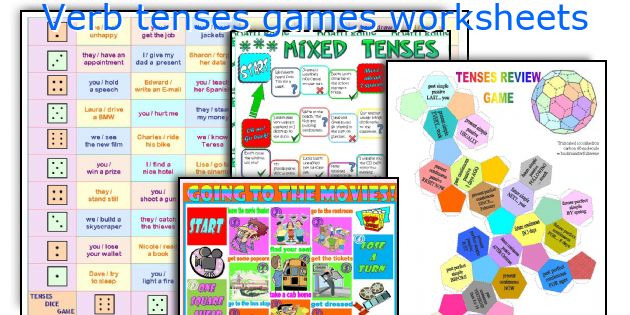 Verb tenses games worksheets