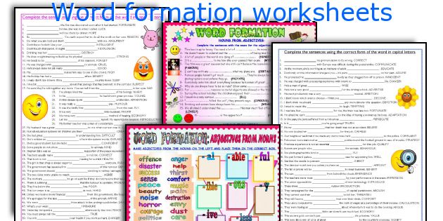 Word formation worksheets