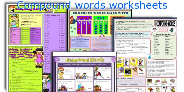 Compound words worksheets