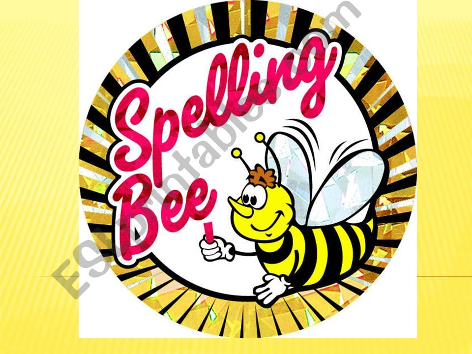 Esl english powerpoints spelling bee