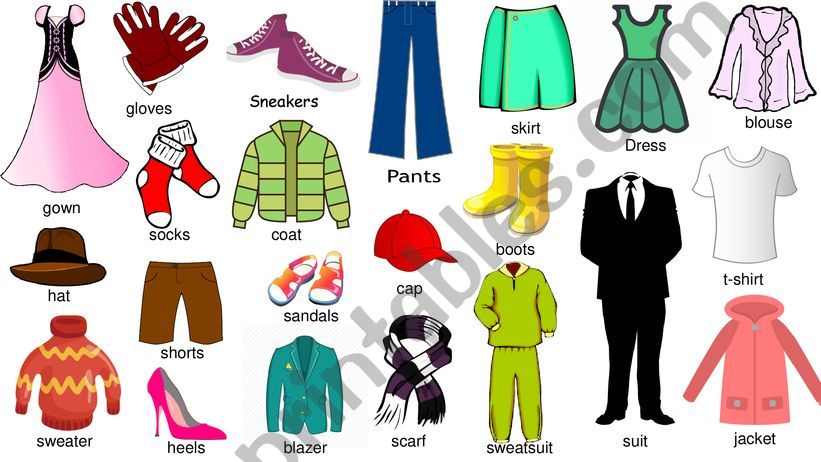 ESL - English PowerPoints: Weather and Clothing