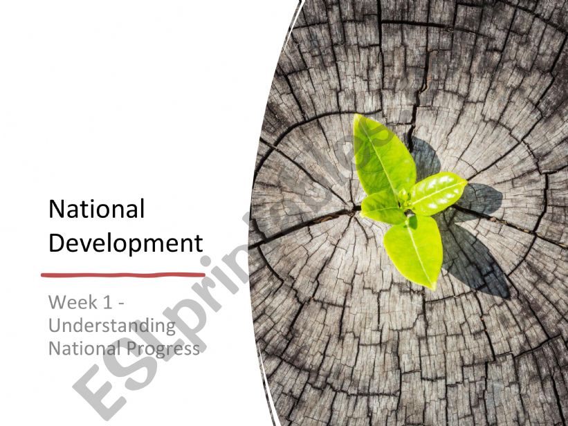 ESL - English PowerPoints: National Development (Simplified for HI)