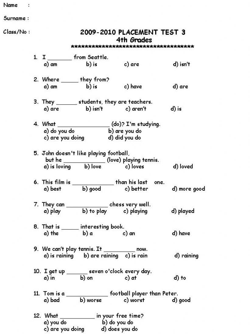 Test a1 english. Placement Test a1 Level. Quick Placement Test Version 2 ответы. Placement Test a1 c1 ответы. Placement Test 5 класс.