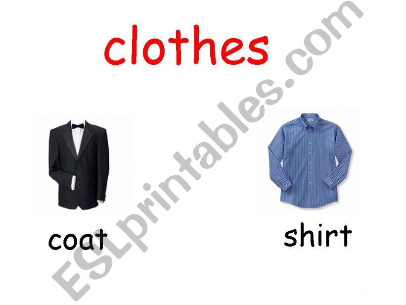 ESL - English PowerPoints: clothes