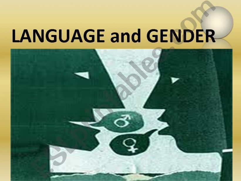 presentation on gender issues in language learning