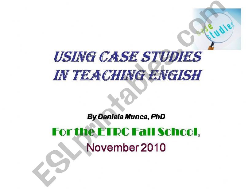 Esl english powerpoints case studies in teaching english