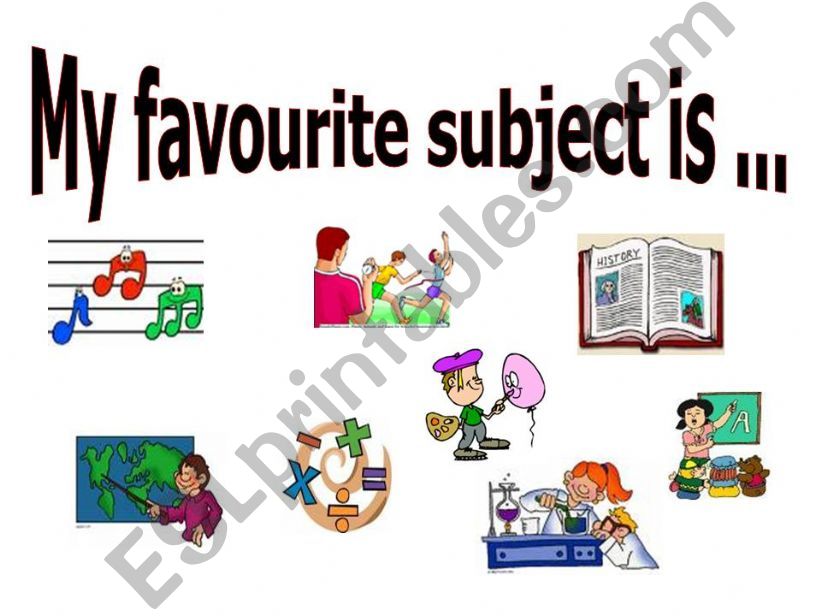 ESL - English PowerPoints: My favourite Subject