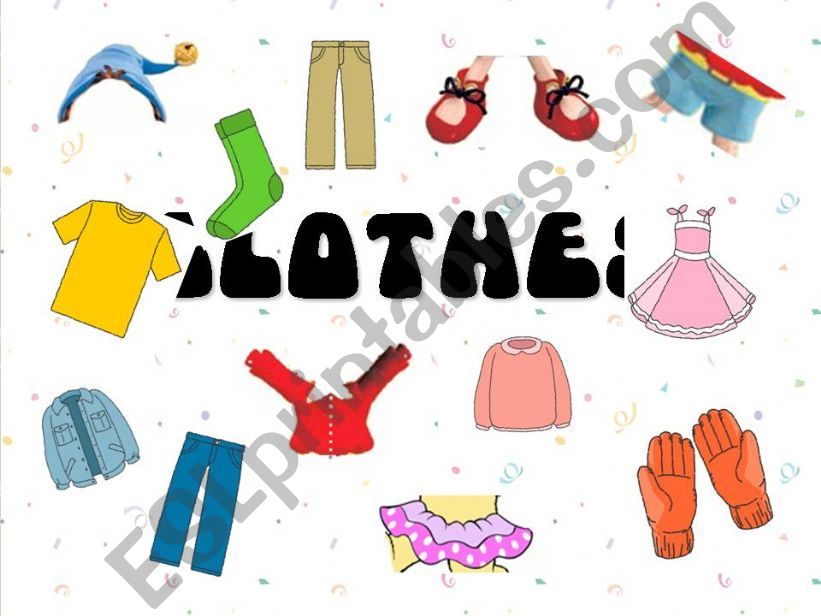 ESL - English PowerPoints: The Clothes