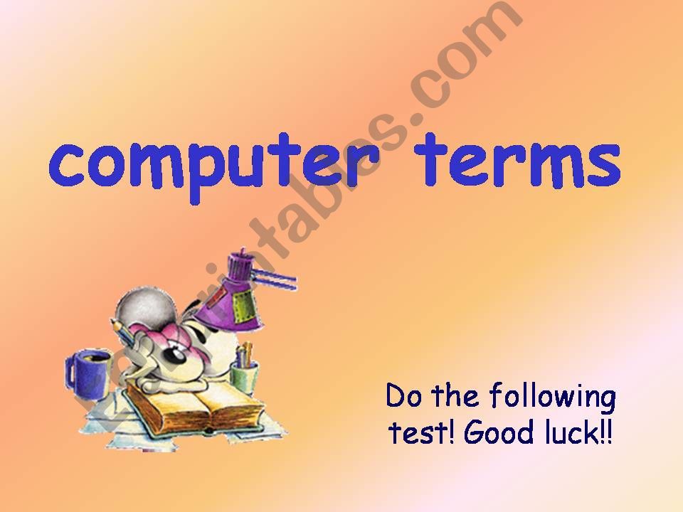 ESL - English PowerPoints: Computer terms
