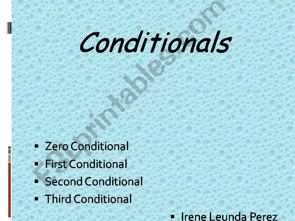 ESL - English PowerPoints: conditionals