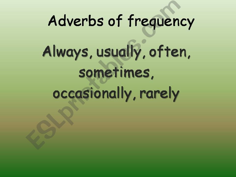 ESL - English PowerPoints: adverb of frequency