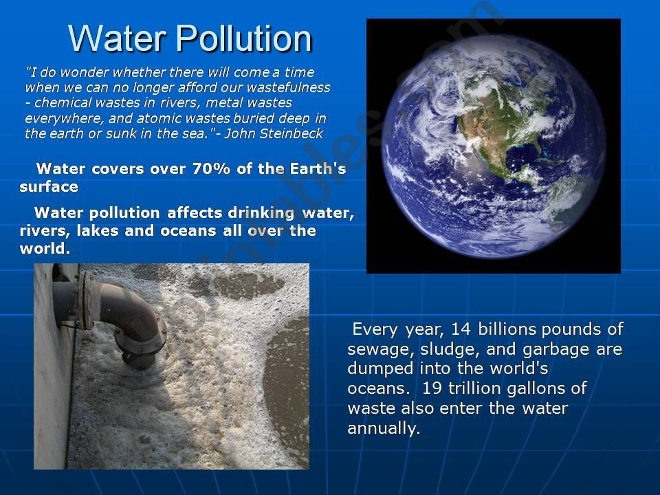 water pollution presentation in english