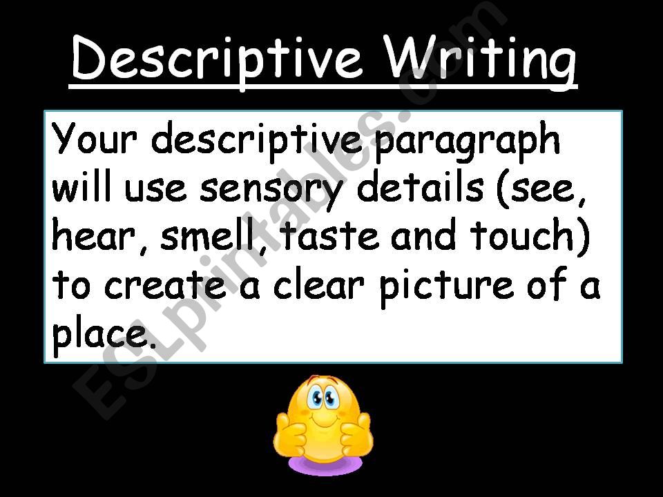 Esl english powerpoints types of writing