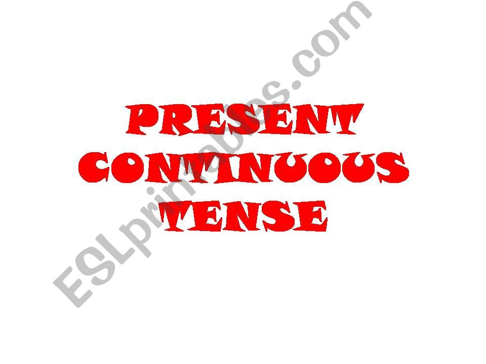ESL - English PowerPoints: present continuous tense