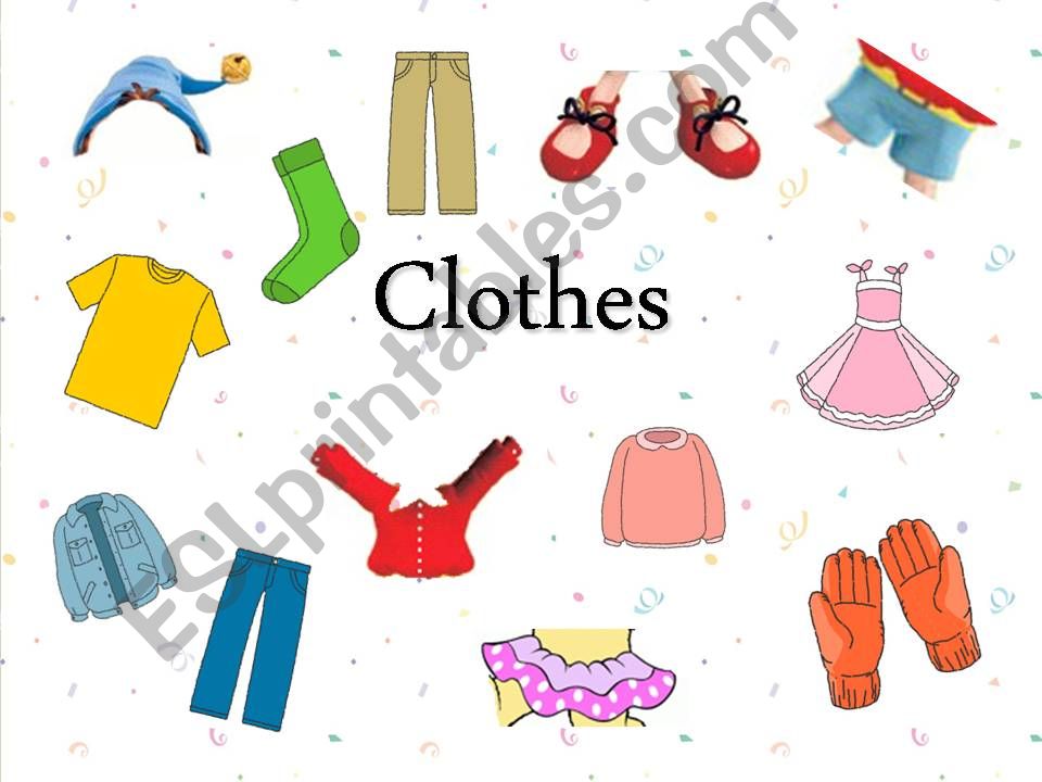 ESL - English PowerPoints: clothes powerpoint