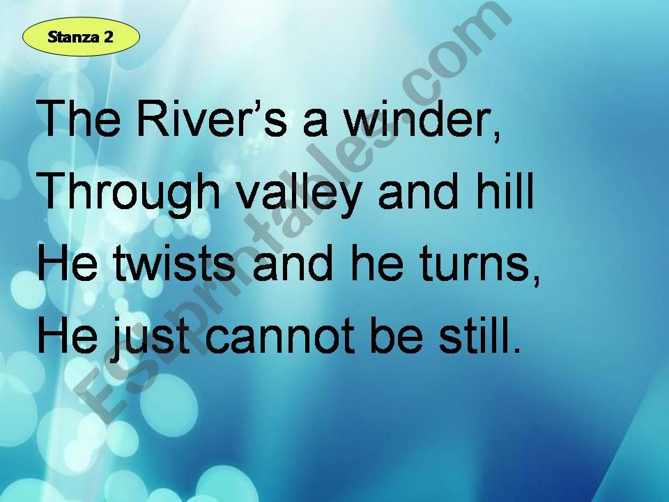 Valerie Bloom Poem The River