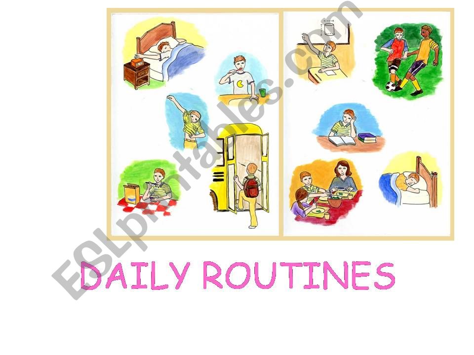 Daily Routine Esl Game Esl Powerpoint Worksheet Of The