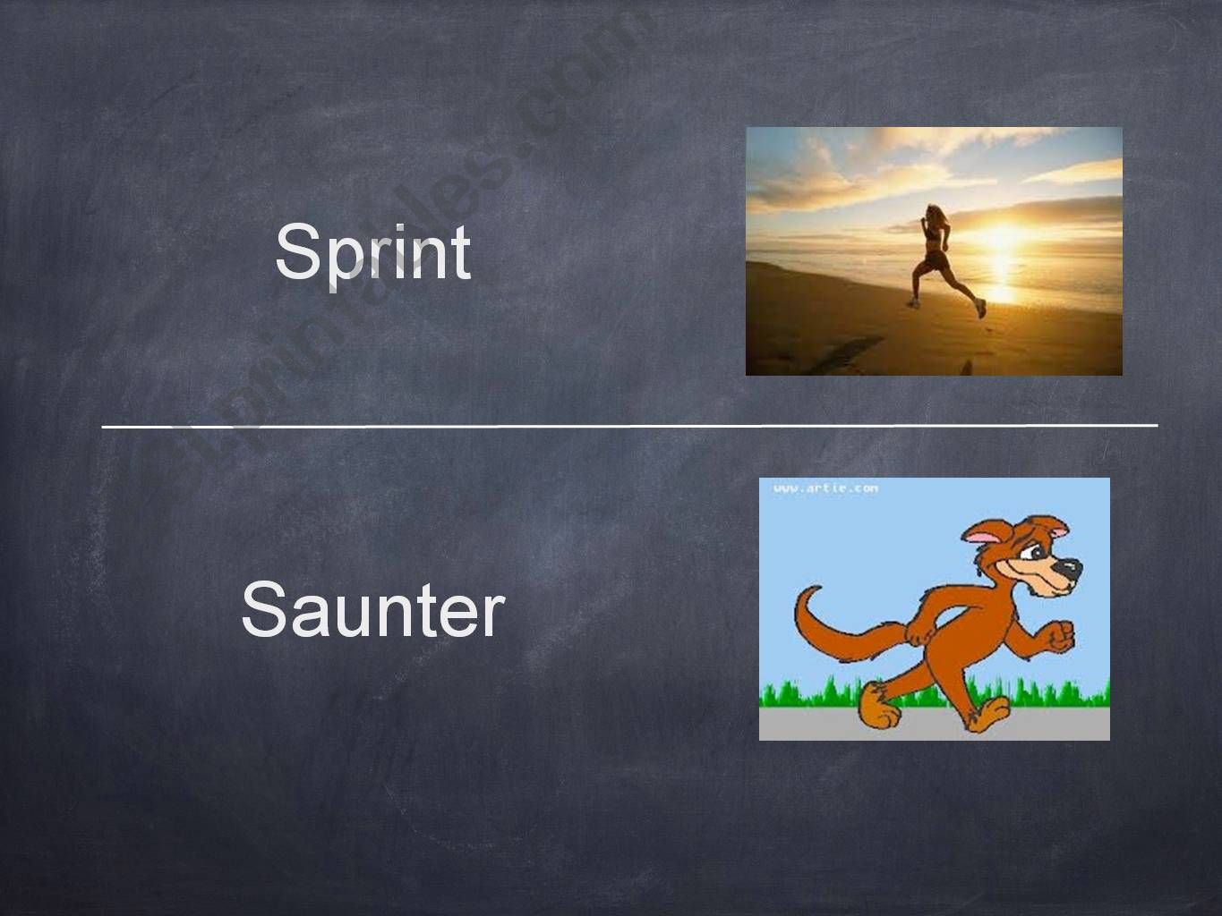 ESL - English PowerPoints: Advanced Action words powerpoint
