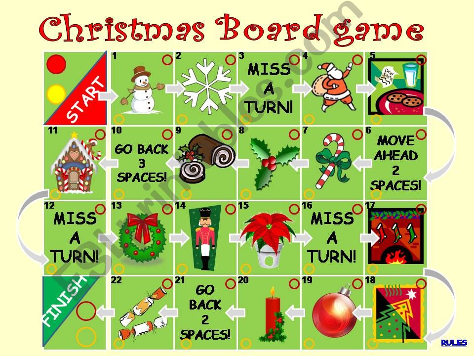 ESL - English PowerPoints: Christmas Board game