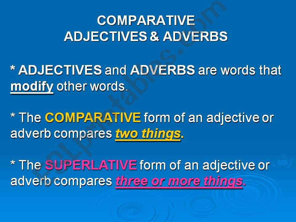 ESL - English PowerPoints: adj/adv