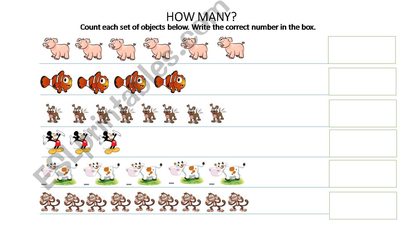ESL - English PowerPoints: HOW MANY?