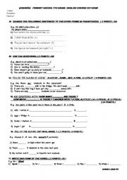 English Worksheet: exam questions for 4th ,5th ,7th ,8 th, grades 