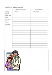 English Worksheet: imperative