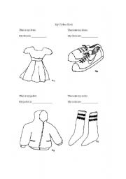 English Worksheet: My Clothing Book