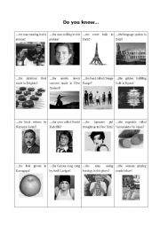 English Worksheet: Participle Interview Bingo