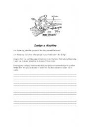 English Worksheet: Design  a machine