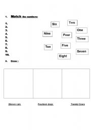 English worksheet: NUMBERS