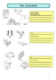 English Worksheet: ALPHABET