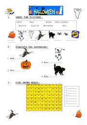 English Worksheet: HALLOWEEN