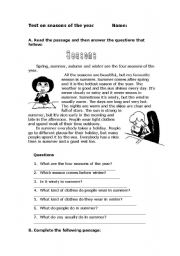 English Worksheet: Weather