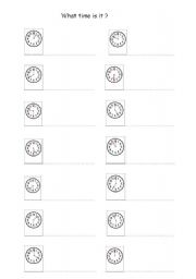 English Worksheet: What time is it?