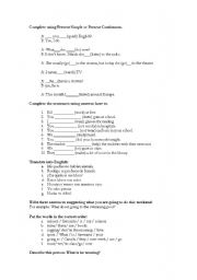 English Worksheet: test of english
