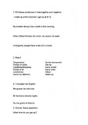 English Worksheet: Revision